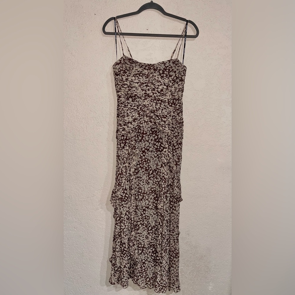 SHONA JOY | Valeria Ruched Frill Maxi Dress Size: 4 - Picture 4 of 8